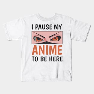 Funny Angry Anime Eyes Kids T-Shirt